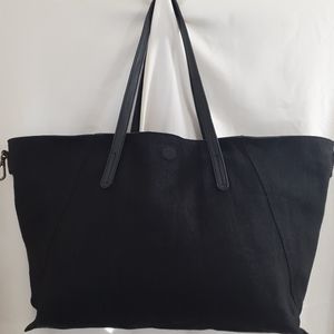 Free People reversible tote canvas suede